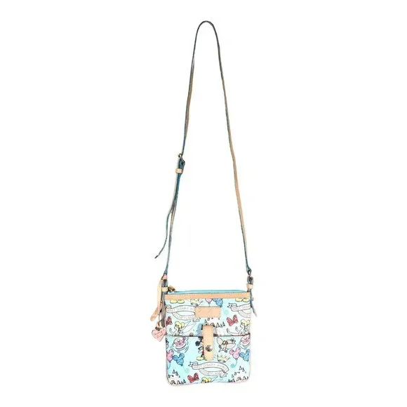 Dooney & Bourke Disney Sketch Letter Carrier Crossbody Handbag Purse Hipster - Picture 2 of 9